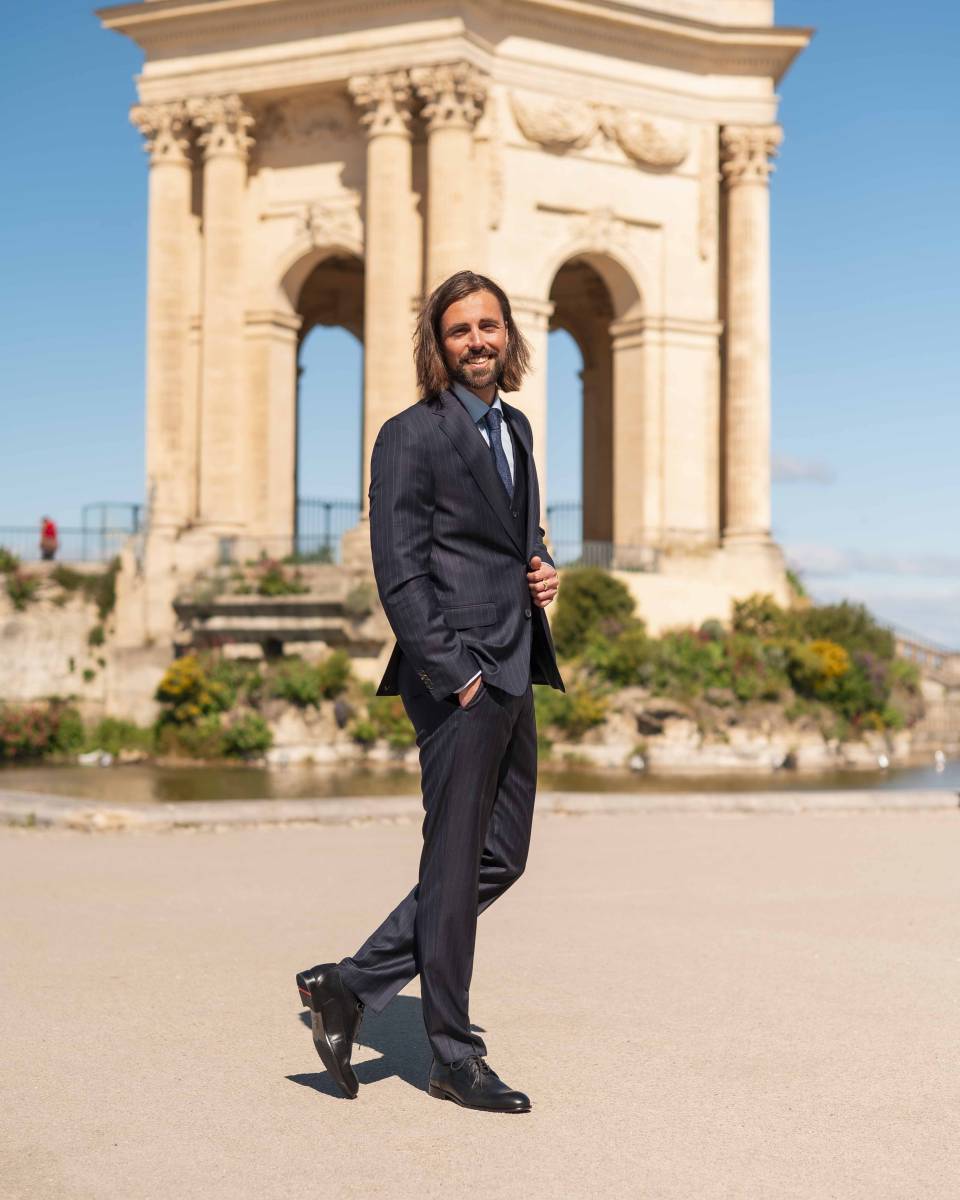 Costume 3 pièces bleu marine Digel Ceremony à Montpellier : élégance intemporelle pour homme, du 48 au 58